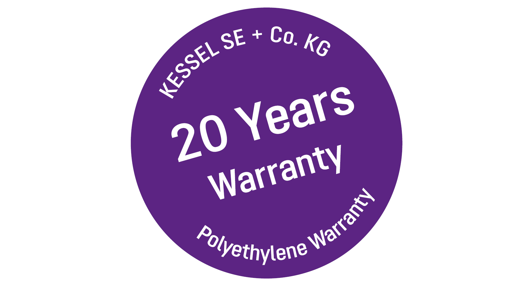 20-year guarantee on polyethylene tank